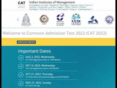 CAT 2022 notification released @iimcat.ac.in, registration starts August 3
