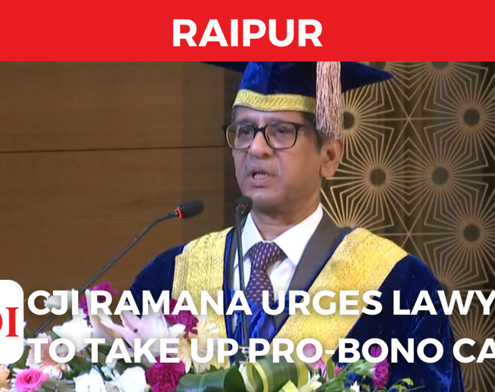 
CJI Ramana urges young lawyers to take up as many pro-bono cases as possible
