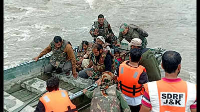 Kathua police, SOG, SDRF rescue 24 people trapped in flash floods