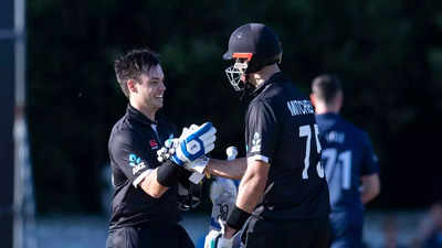 Mark Chapman ton powers New Zealand to seven-wicket win over Scotland