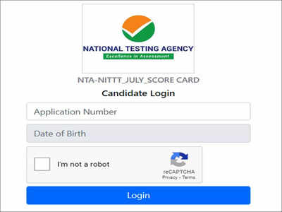 NITTT 2022 result announced at nittt.nta.ac.in, download here