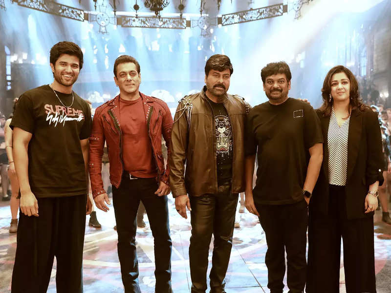 Vijay Deverakonda and team 'Liger' meet Salman Khan, Chiranjeevi on the sets of 'Godfather'