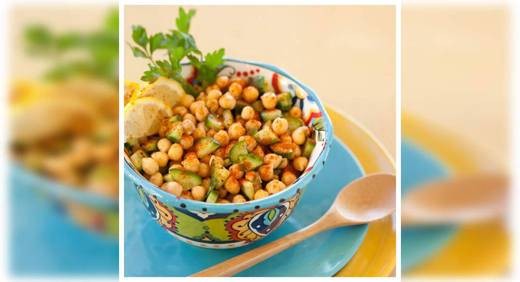 Cucumber Chickpea Salad Recipe: How to make Cucumber Chickpea Salad at Home - Times Food
