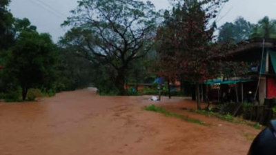 Karnataka: Rains turn some villages into islands in Sullia taluk; 2 children killed in landslide