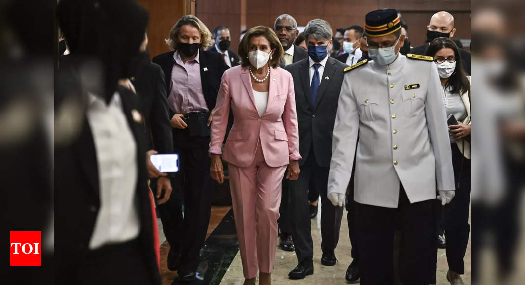 US Navy deploys four warships east of Taiwan as Pelosi heads to Taipei – Times of India
