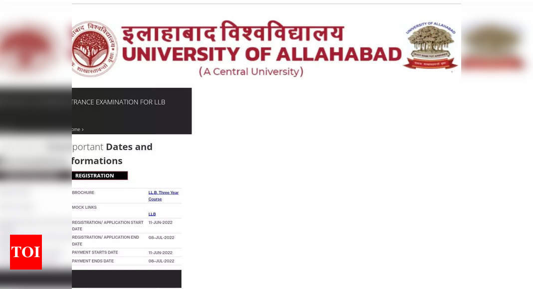 AU LAT Admit Card 2022 released at allduniv.ac.in, check direct link and steps – Times of India