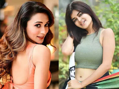Actresses in shimmering sleeveless blouse