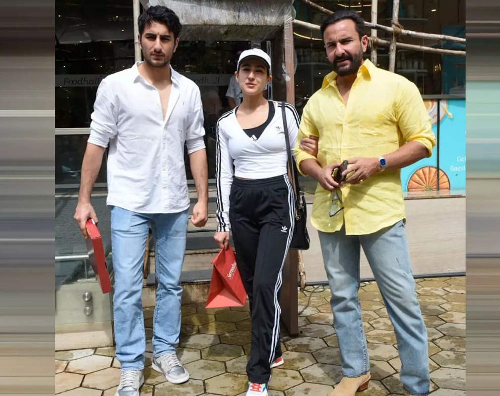 
Saif Ali Khan gets papped along with Sara and Ibrahim in Mumbai
