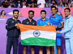 CWG 2022: Indian men's table tennis defeats Singapore to win gold, see pictures from Birmingham