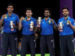 CWG 2022: Indian men's table tennis defeats Singapore to win gold, see pictures from Birmingham