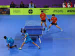 CWG 2022: Indian men's table tennis defeats Singapore to win gold, see pictures from Birmingham