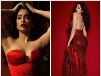 When Janhvi Kapoor stunned in red