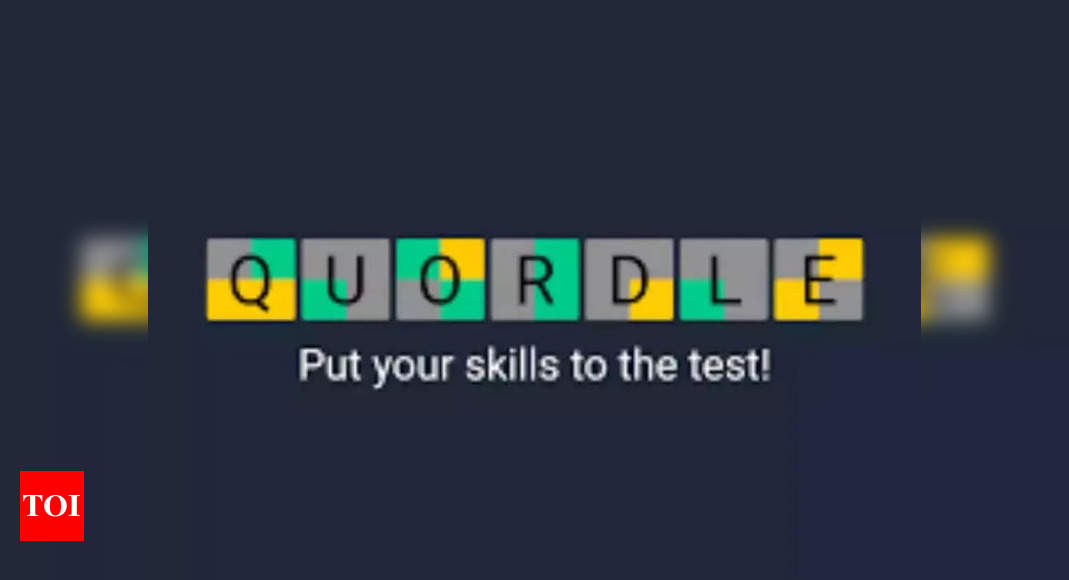 Quordle 192 hints, clues and answers for August 4, 2022 – Times of India