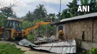 Bulldozer demolishes madrassa run by terror accused in Assam