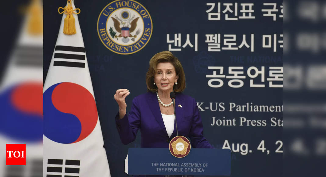 In South Korea, Nancy Pelosi set to visit heavily fortified DMZ – Times of India