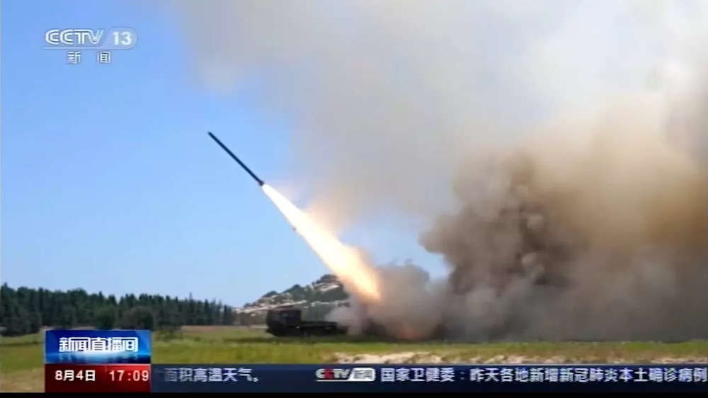 China's missile strikes in Taiwan Strait