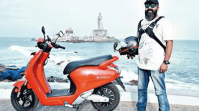 On e-scooter, biker rides 4,340km in 19 days
