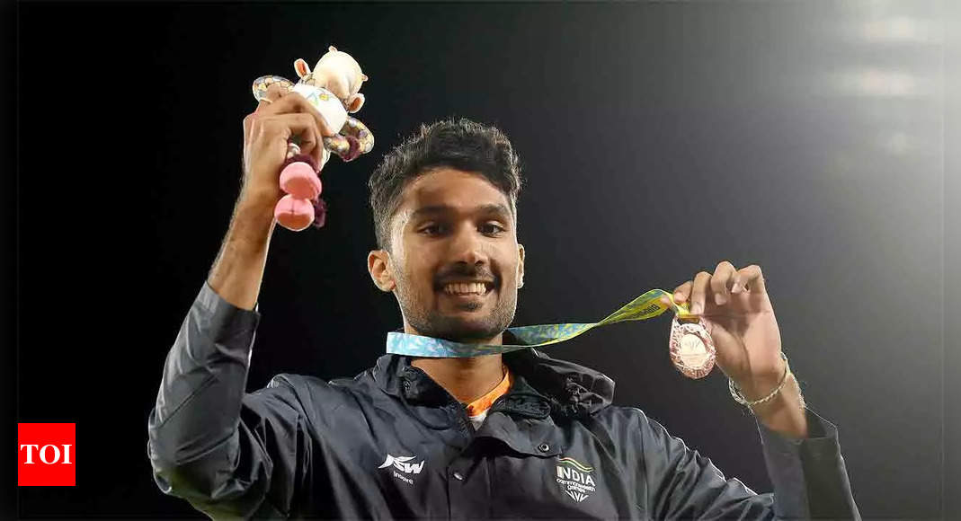 CWG 2022: After crossing official hurdles, Tejaswin Shankar makes historic jump | Commonwealth Games 2022 News – Times of India