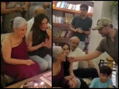 Aamir Khan celebrates sister Nikhat Hegde's 60th birthday with kids, Ira and Azad - watch