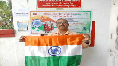 Customers can buy national flags online at 54 post offices in Hyderabad