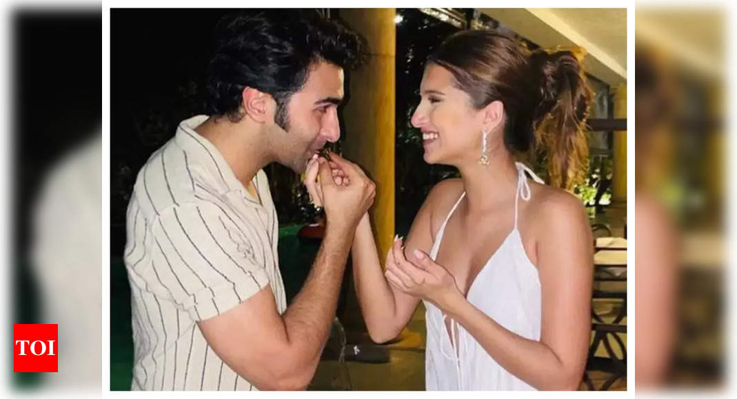 Tara Sutaria wishes beau Aadar Jain with a sweet post; calls him her ‘whole world’ – See photos – Times of India