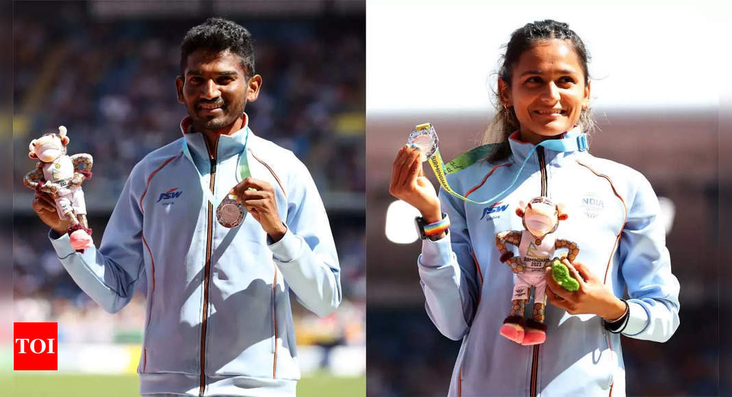 Steeplechaser Avinash Sable, race walker Priyanka Goswami clinch silver medals in CWG | Commonwealth Games 2022 News – Times of India