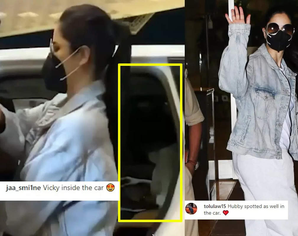 
Katrina Kaif gets papped at airport but fans spot husband Vicky Kaushal's presence in car
