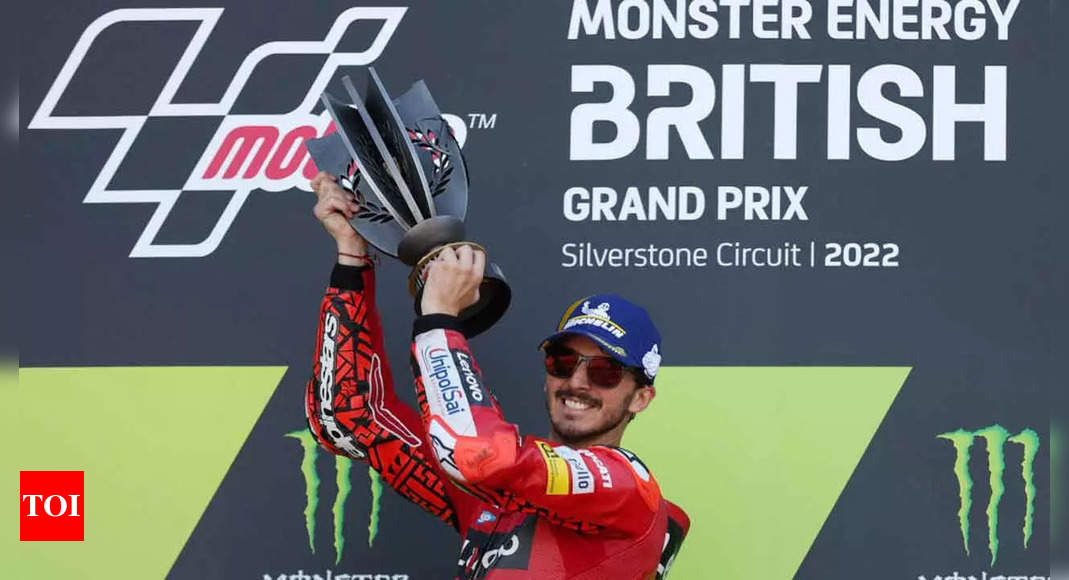 Bagnaia wins British MotoGP after pole-sitter Zarco crashes | Racing News – Times of India