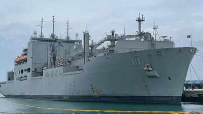 US Navy ship docks in India for the first time for repairs