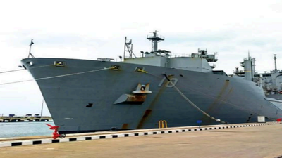 US naval ship docks in Chennai for maintenance