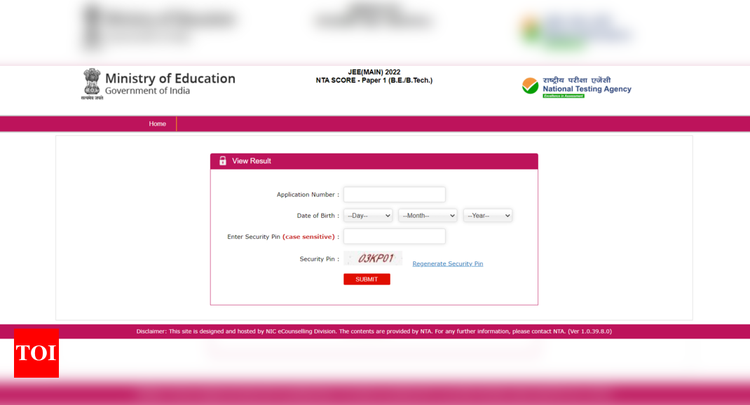 JEE Main Session 2 result declared @ jeemain.nta.nic.in, here’s direct link – Times of India