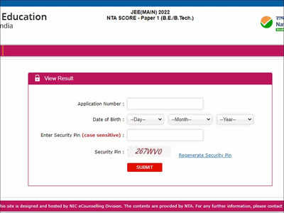 JEE Main 2022 Result announced for Session 2, toppers list shortly