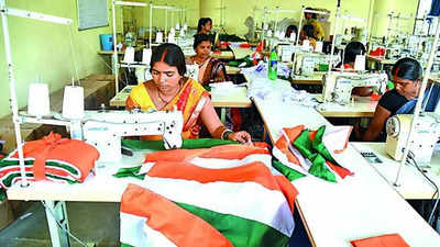 Har Ghar Tiranga campaign: 4k women in Odisha race to stitch 30 lakh flags