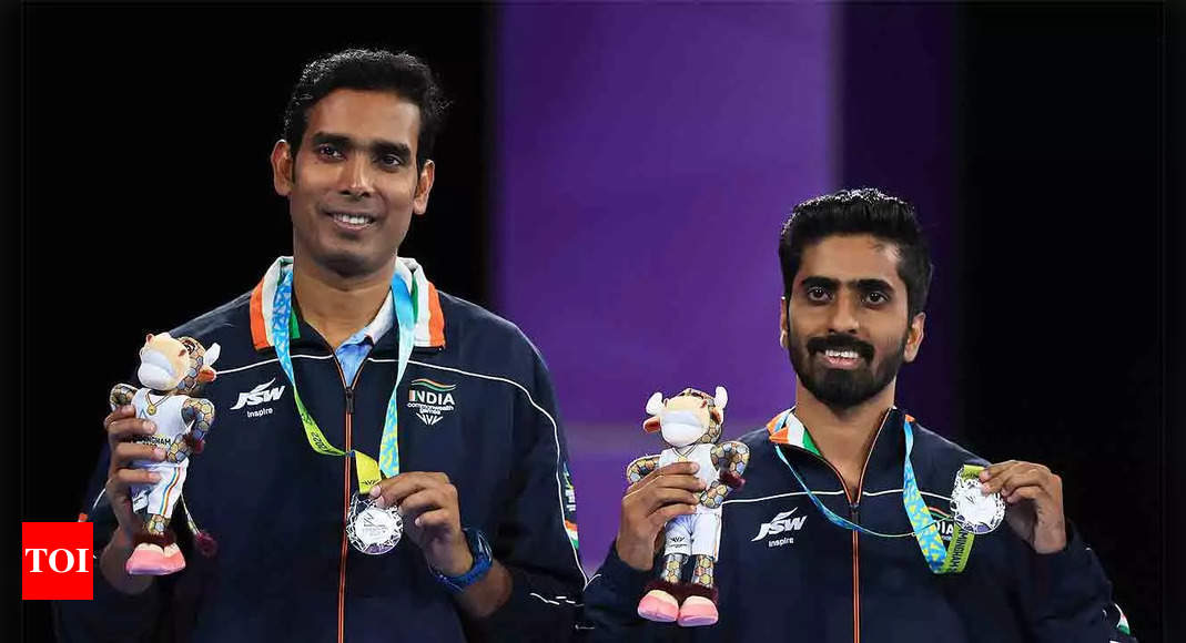 CWG 2022: Table tennis silver again for Sharath Kamal-Gnanasekaran Sathiyan | Commonwealth Games 2022 News – Times of India