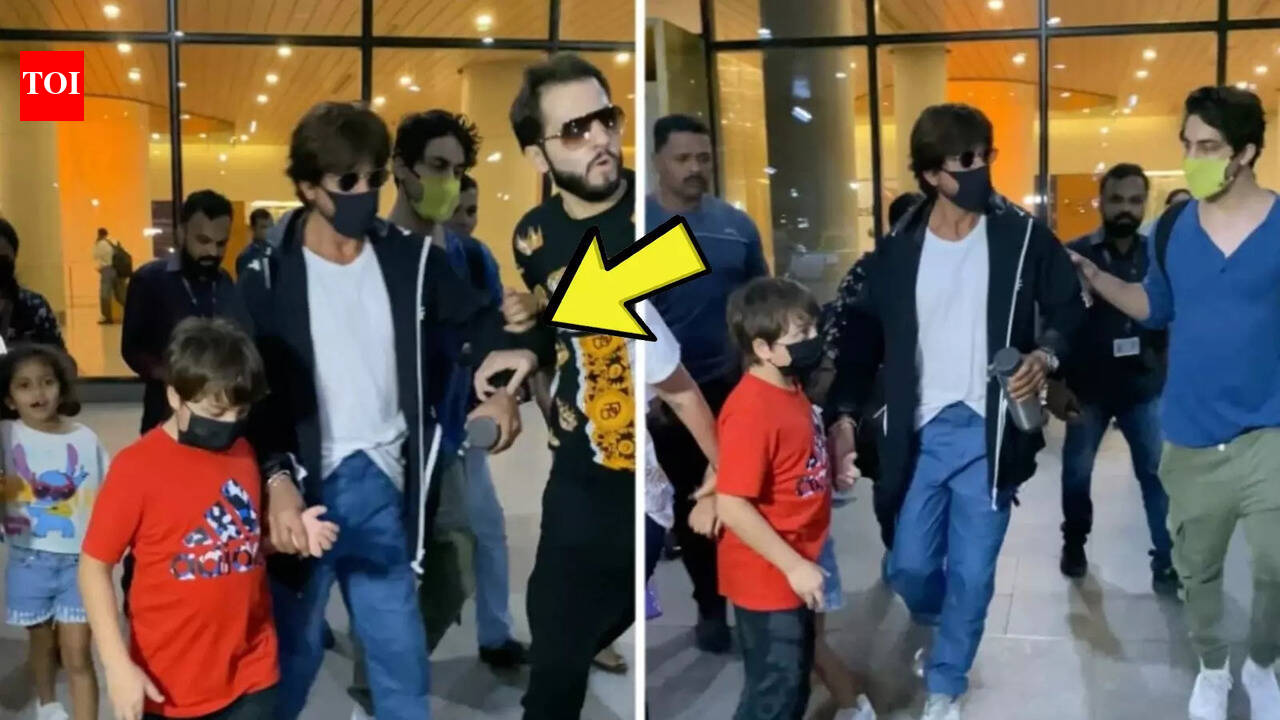 Viral alert! Shah Rukh Khan gets shocked after a man tries to grab the ...