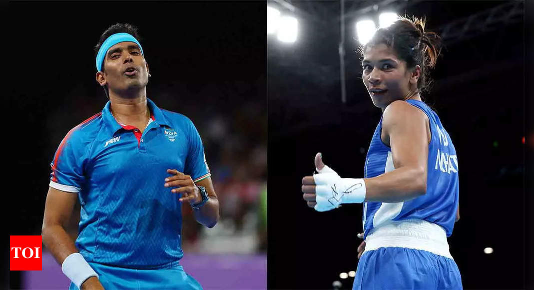CWG 2022: Sharath Kamal, Nikhat Zareen to be India’s flagbearers for closing ceremony | Commonwealth Games 2022 News – Times of India