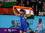 Ravi Kumar Dahiya bags wrestling gold at CWG 2022, see pictures of the winning moment from Birmingham