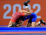 Ravi Kumar Dahiya bags wrestling gold at CWG 2022, see pictures of the winning moment from Birmingham