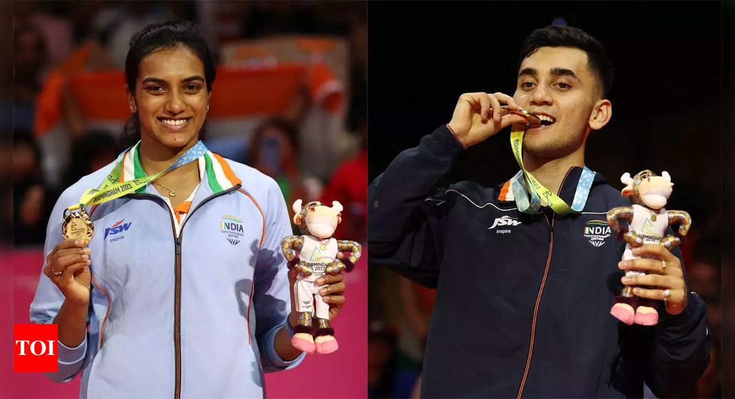 PV Sindhu, Lakshya Sen win maiden CWG singles titles as India sweep singles competition | Commonwealth Games 2022 News – Times of India