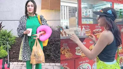 From being jet lagged and sipping hot coffee to chilling out with friends, Sara Ali Khan gives a glimpse of her US trip