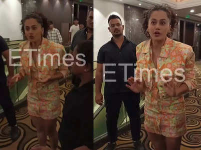 Taapsee argues with the paparazzi: VIDEO
