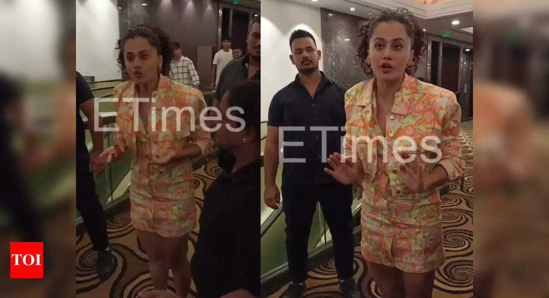 Taapsee Pannu gets upset after the paparazzi asks her to wait for pictures: ‘Aap mujhe daant kyu rahe ho?’ – Watch video – Times of India ►