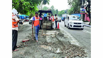 Potholes, shoddy patch work mar Dehradun roads