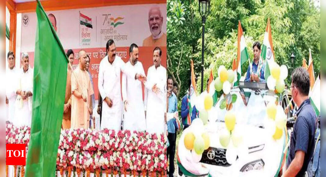 Yogi Adityanath: Uttar Pradesh: CM Yogi Adityanath flags off rally for ...