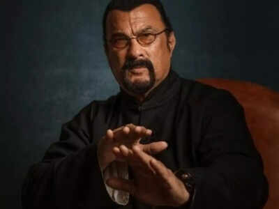 Steven Seagal pictured at Russian prison camp after 50 Ukrainians were killed there