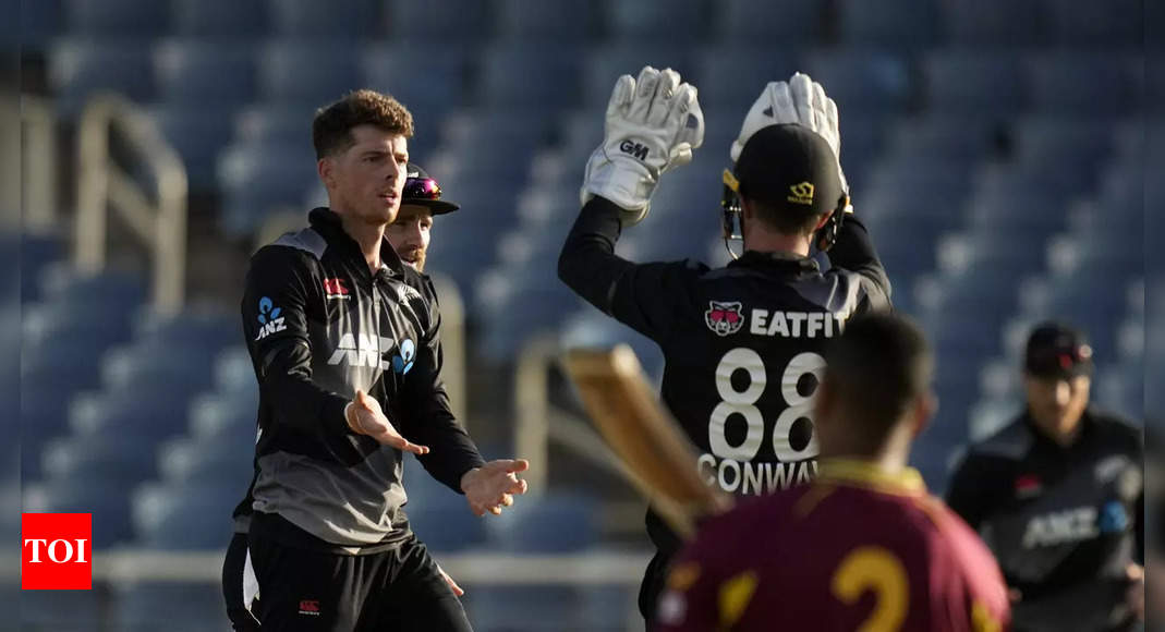 Mitchell Santner stars as New Zealand beat West Indies in T20 series opener | Cricket News – Times of India