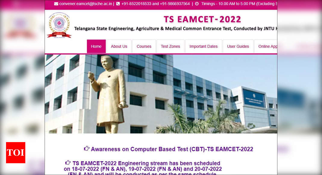 TS EAMCET 2022 Results LIVE Updates: EAMCET Rankcard Declared, AP's ...