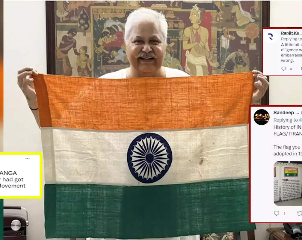 
Satish Shah poses with national flag claiming that his mother had got it during Quit India Movement, gets trolled: 'This flag didn't exist, in this form, in 1942'
