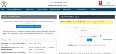 JEE Advanced Registration last date 2022 extended; apply till 8 PM tonight @ jeeadv.ac.in