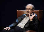 Pictures of renowned author Salman Rushdie who was attacked on the lecture stage in New York